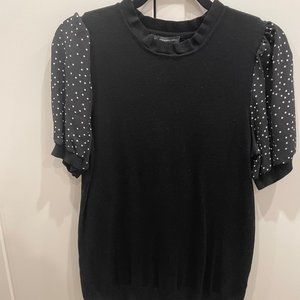 Black and polka dot sweater shirt